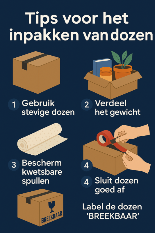 breekbare spullen veilig inpakken voor je verhuizing