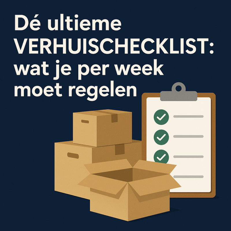 Dé ultieme verhuischecklist: wat je per week moet regelen selecteren Dé ultieme verhuischecklist: wat je per week moet regelen